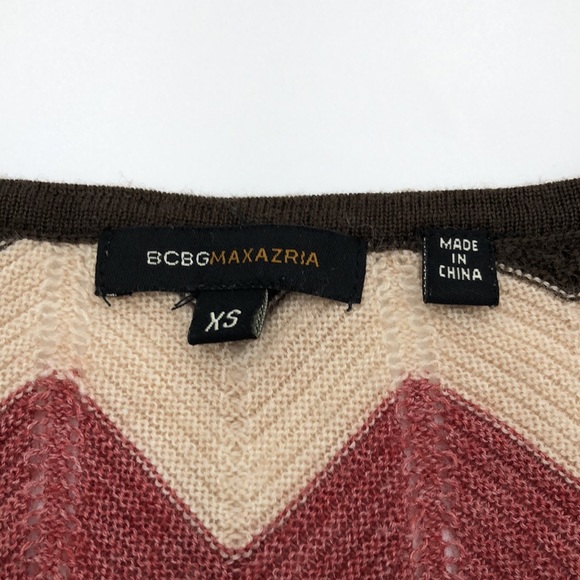 BCBG Maxazria Chevron Print Tunic Length Sweater - Picture 8 of 9